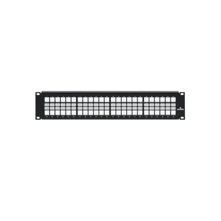 Leviton 48-Port Panel Unloaded Hd, Quickport W/Wire Mgmt Bar, Black 2U 49255-H48